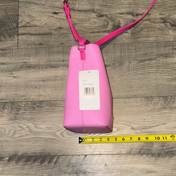 Betsey Johnson Pink Xomaya Bucket Crossbody Magnet Close Purse Bag **NWT** - Picture 14 of 16